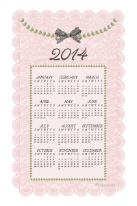 2014 Sweet Lace & Pearls Calendar